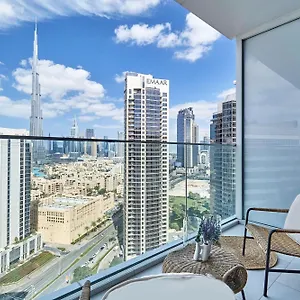 Luxury With Burj Khalifa View - Marquise Square Tower Dubai